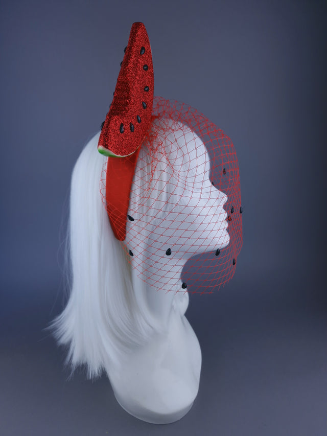 "Not In My Name" Watermelon Veil Headpiece