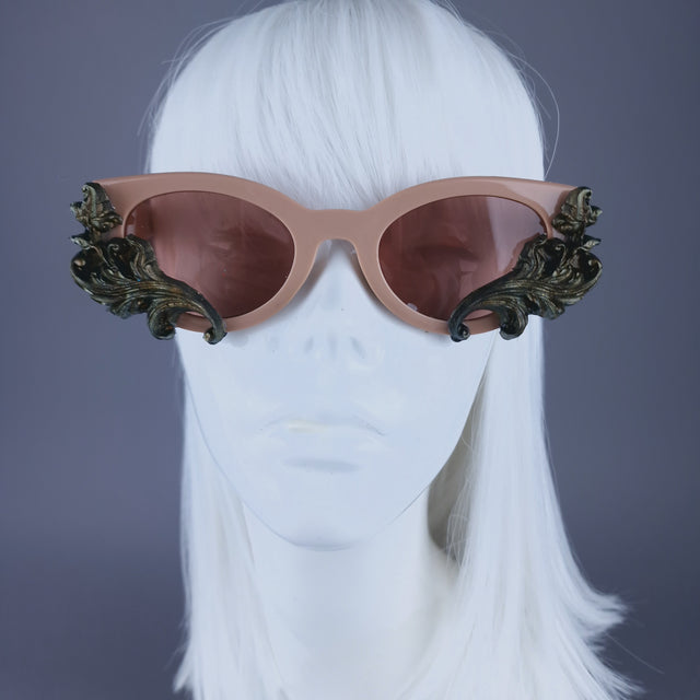 Pearls & Swine: SPECIAL OFFER: Filigree Brown/Pink Sunglasses