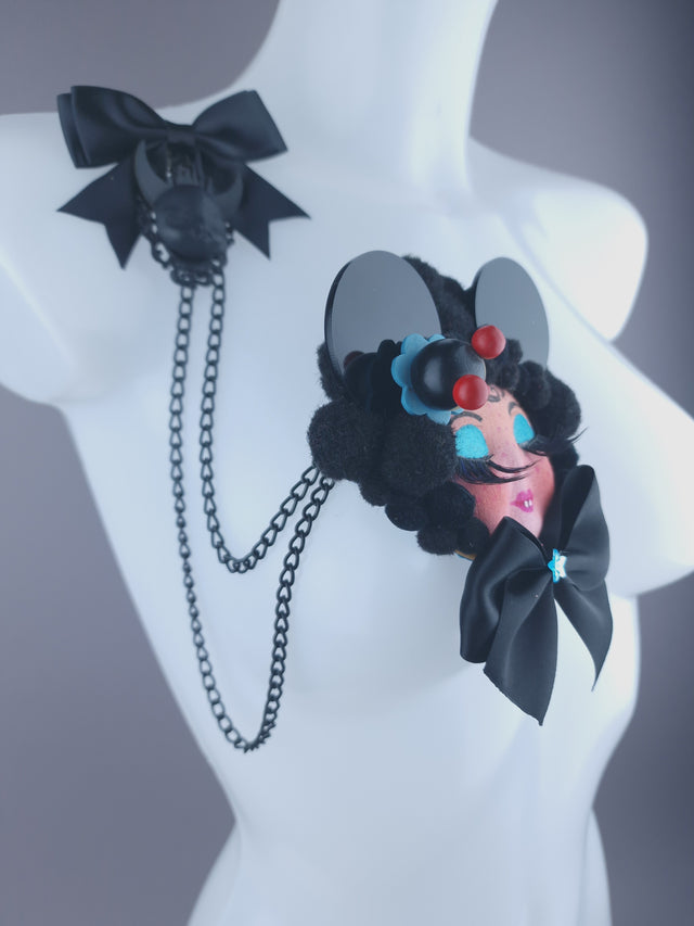 Black Ear Dollface Necklace Brooch Jewellery