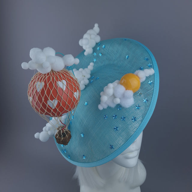 Pearls & Swine: Hot Air Balloon, Clouds, Sky & Sun Hat "Skies"