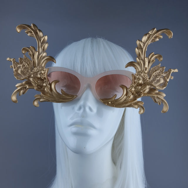 "Gild" Dramatic Gold Filigree Sunglasses