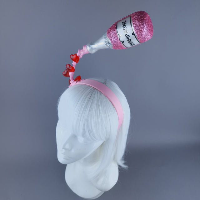 "Champers" Champagne Valentines Headpiece