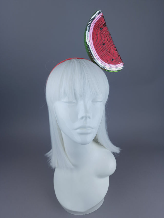 Pearls & Swine: Mirrorball Watermelon Headdress "Noone Is Free Until We All Are Free"
