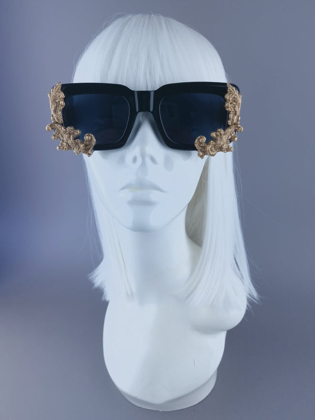 SPECIAL OFFER: Black Gold Unisex Filigree Sunglasses