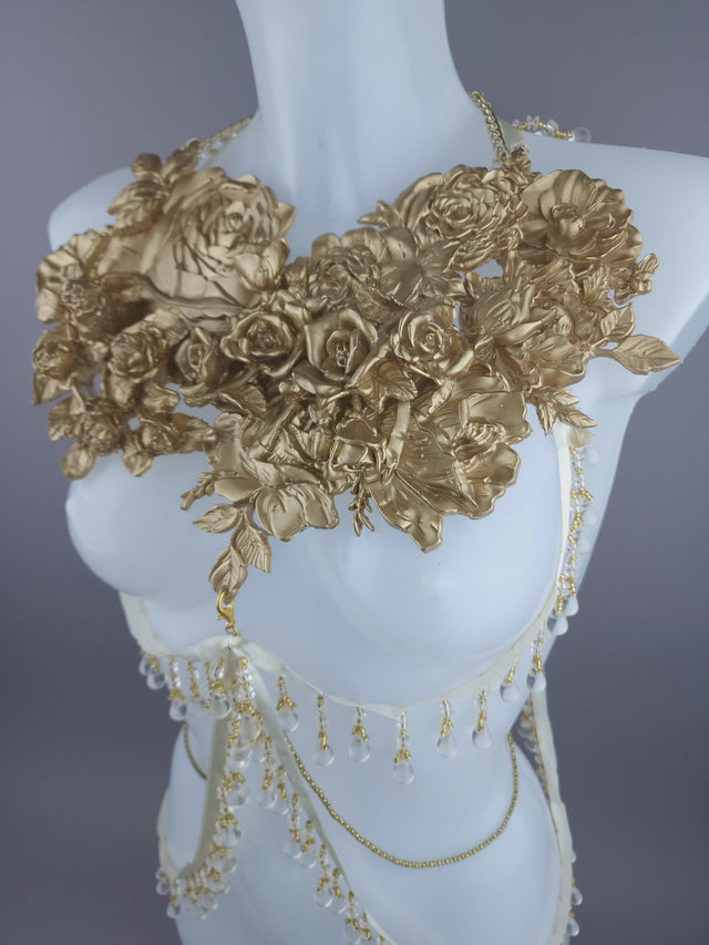 "Rose du Ciel" Gold Harness Body Jewellery.