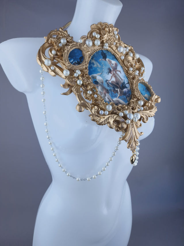 "Sabbath" Gold Filigree & Pearl Cherub Body Jewellery Harness