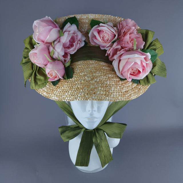 "Bridgerton" Pink Rose Hat