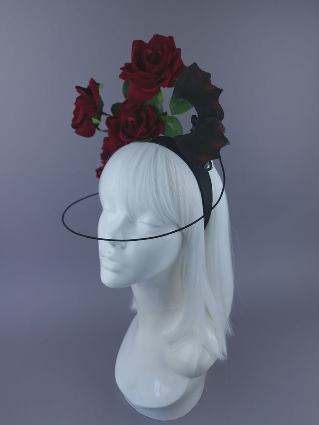 Pearls & Swine: Roses & Bat Headdress "Batty"