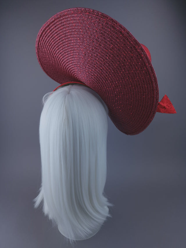 Pearls & Swine: Hat Red & Pink Glitter Heart