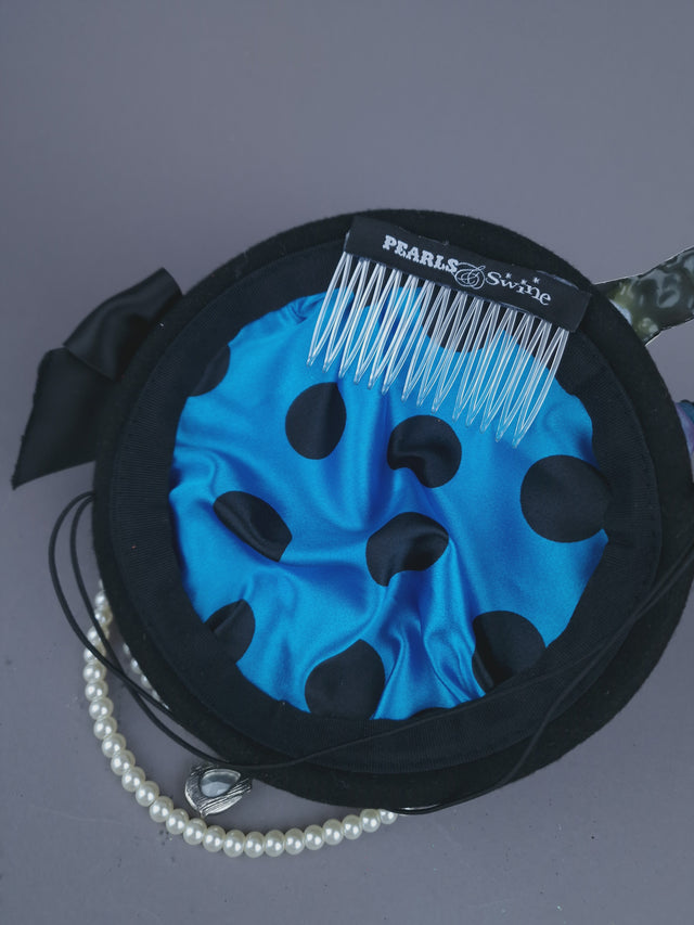 Pearls & Swine: Quirky Chic Pigeon Poop Fascinator Hat "Merde"