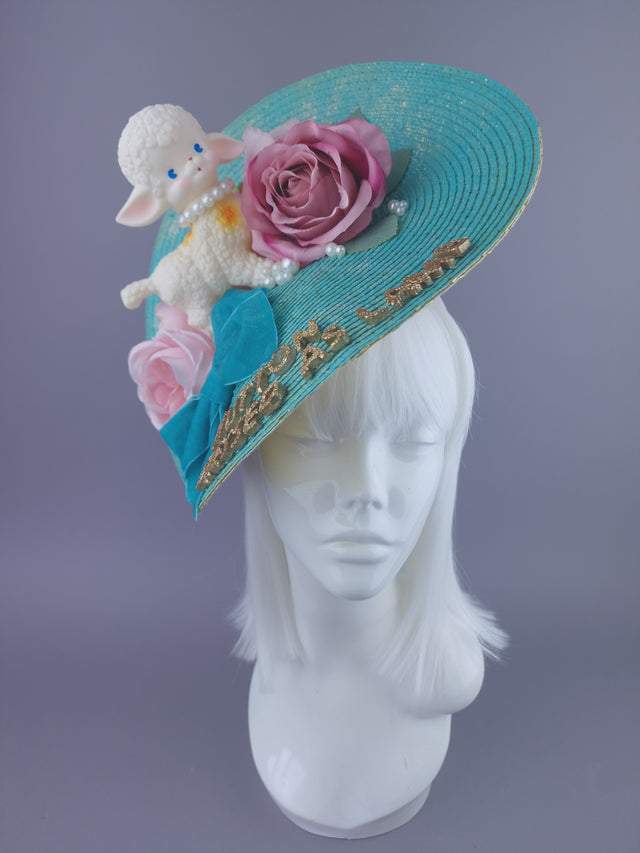 "Mutton Dressed As Lamb" Roses & Pearls Quote Hat