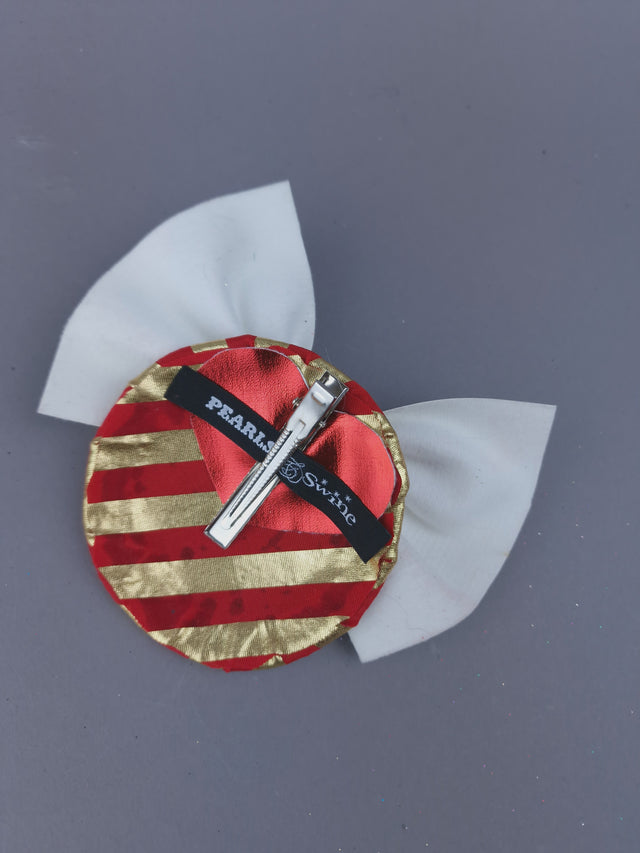 Metallic Bow & Glitter Stars Mini Fascinator