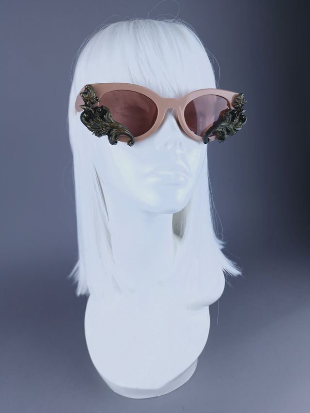 Pearls & Swine: SPECIAL OFFER: Filigree Brown/Pink Sunglasses