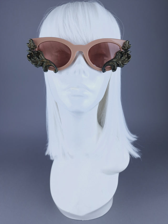 Pearls & Swine: SPECIAL OFFER: Filigree Brown/Pink Sunglasses