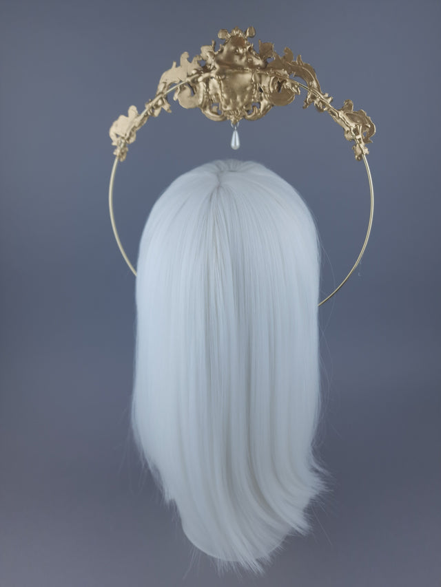 Pearls & Swine: Framed Third Eye Filigree Halo Headdress "Lover's Eye"