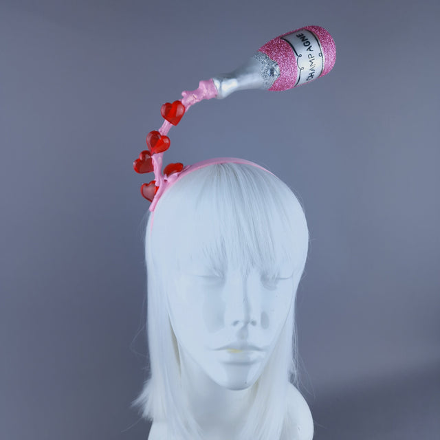 "Champers" Champagne Valentines Headpiece