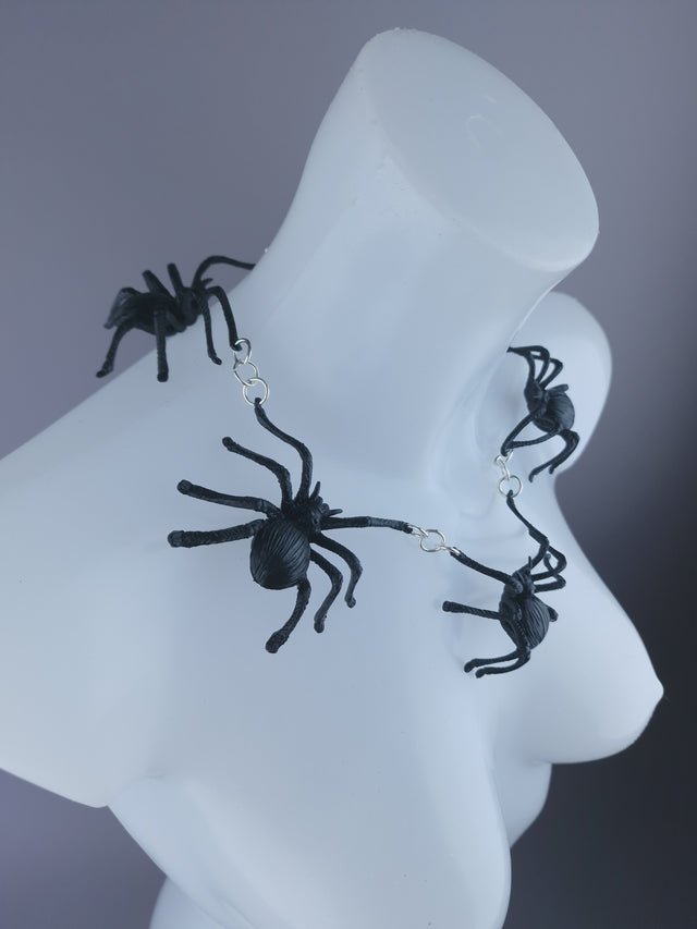Black Spiders Necklace