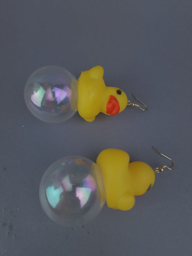 Duck & Bubble Earrings Jewellery