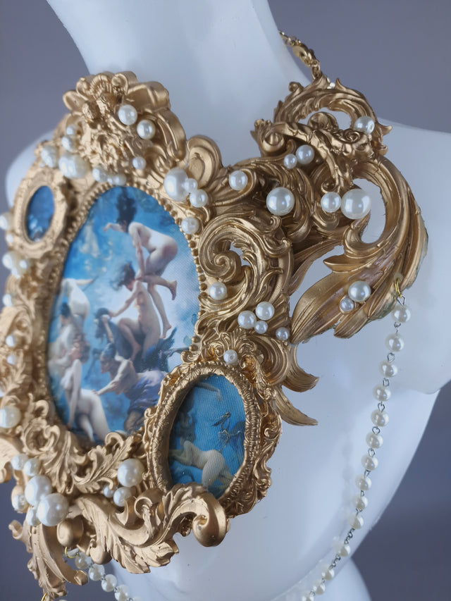 "Sabbath" Gold Filigree & Pearl Cherub Body Jewellery Harness