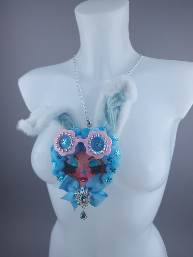 Bunny Dollface Necklace Brooch Jewellery