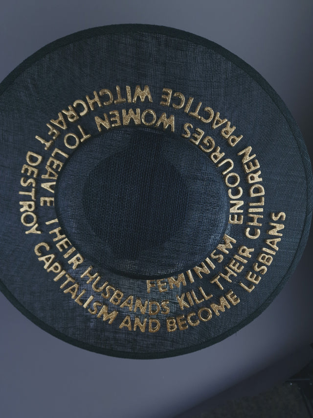 "Long Live Feminism" Black & Gold Quote Hat