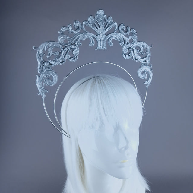 "Adorado" Silver Filigree Halo
