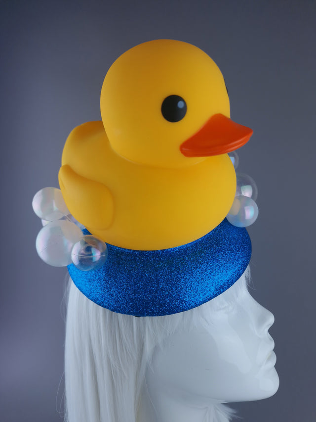 "In The Tub" Rubber Duck & Bubble Fascinator Hat