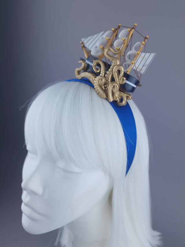 Mini Ship & Octopus Headpiece
