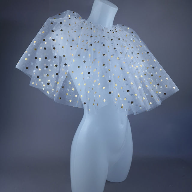 "Bobo" Spotted Neck Ruffle, Clown Collar