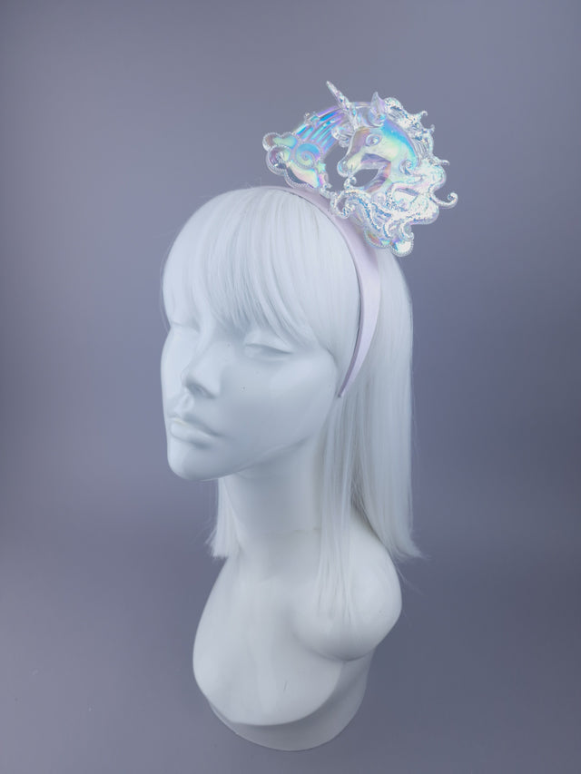 "Lunara" Iridescent Unicorn & Rainbow Headpiece