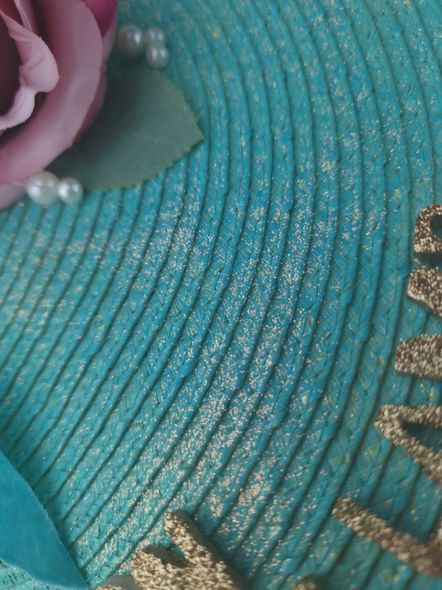 "Mutton Dressed As Lamb" Roses & Pearls Quote Hat