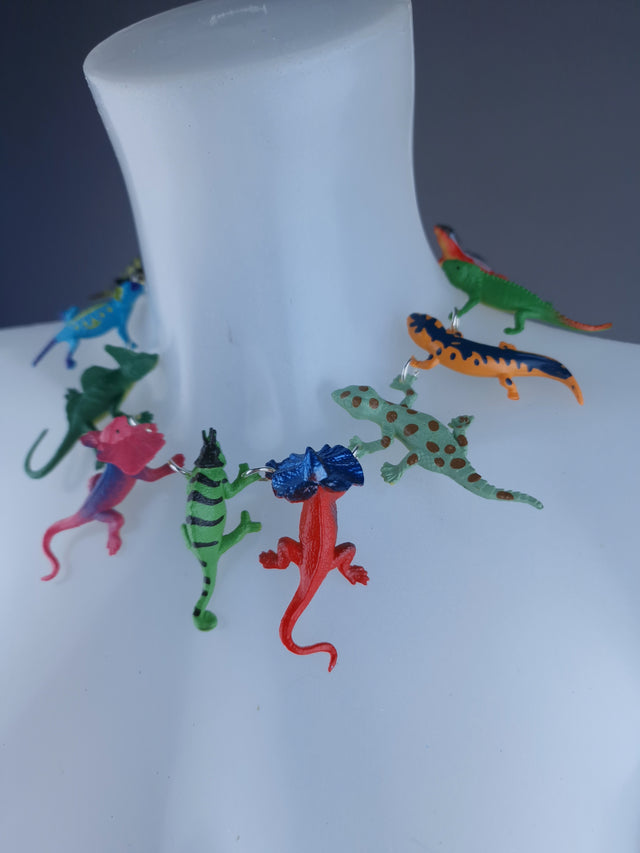 Colourful Small Lizard Gecko Neckpiece