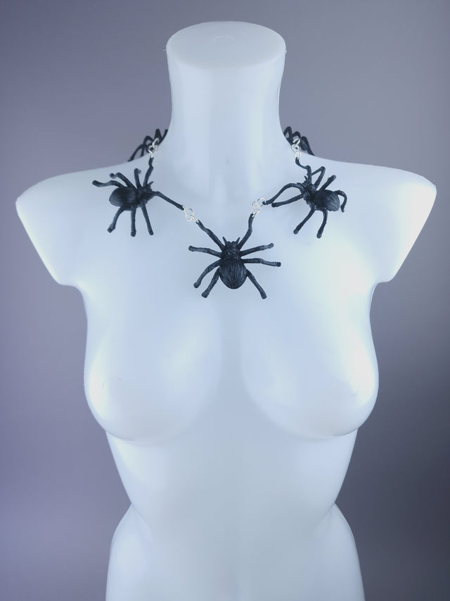 Black Spiders Necklace