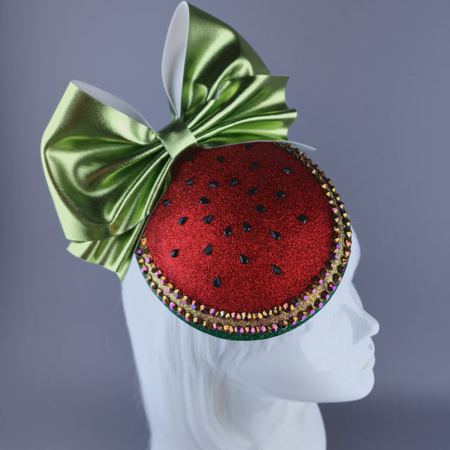 "Peace" Glitter Watermelon Fascinator Hat (Charity)