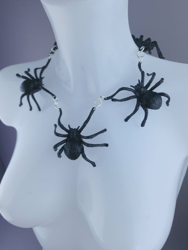 Black Spiders Necklace