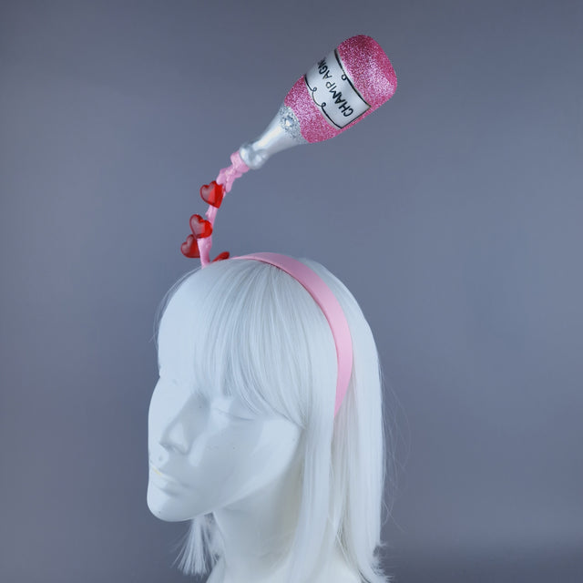 "Champers" Champagne Valentines Headpiece