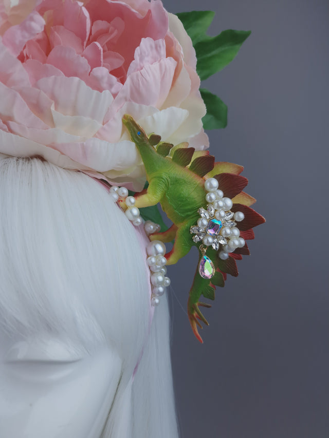 Pearls & Swine: Headdress Dinosaur, Pearl & Peony