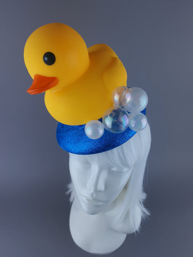 "In The Tub" Rubber Duck & Bubble Fascinator Hat