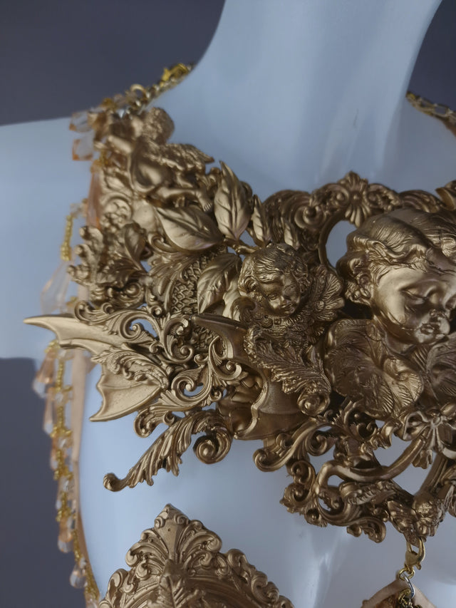 "Holy" Gold Filigree Cherub Body Jewellery Harness