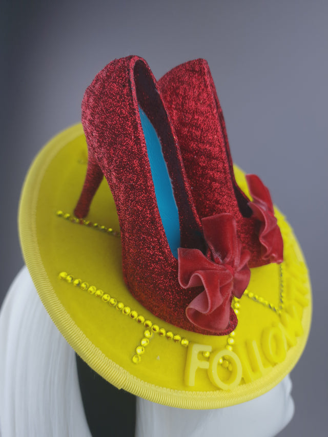 Pearls & Swine: Wizard of Oz, Ruby Slippers Fascinator Hat "Dorothy"