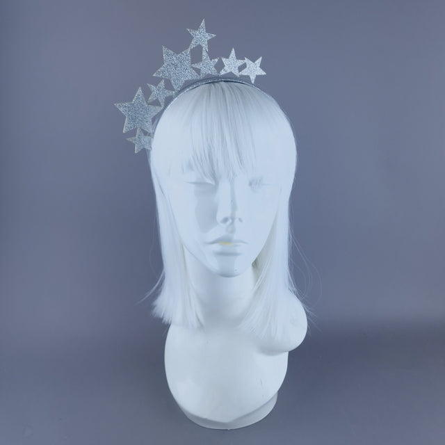 SAMPLE! Silver Glitter Star Headband