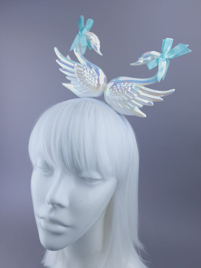 Pearls & Swine: Swan Headdress Iridescent