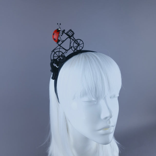 "Le Tour" Ladybird on a Bicycle Filigree Headband