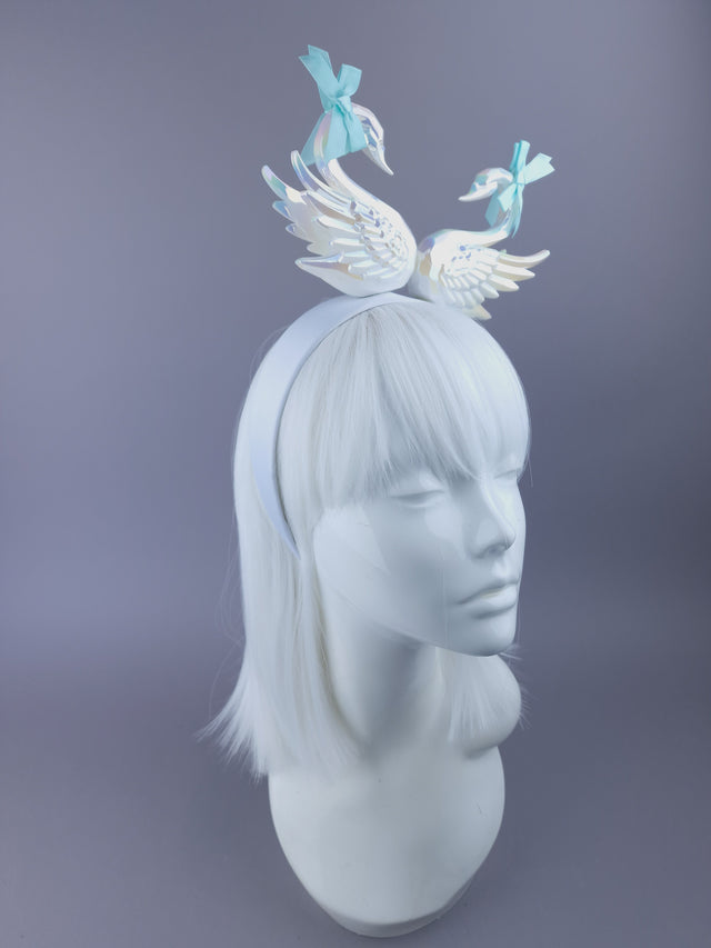 Iridescent Swans Headdress