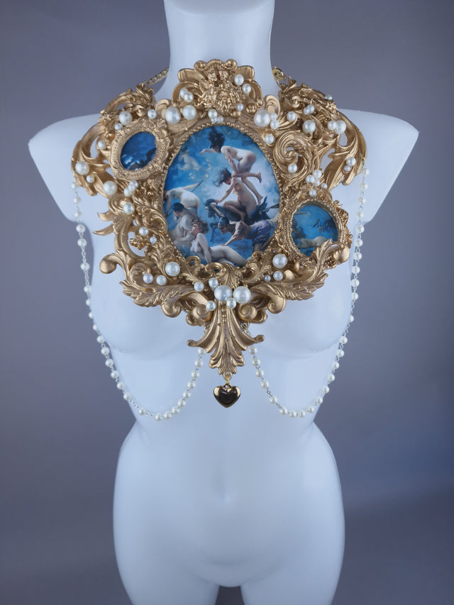 "Sabbath" Gold Filigree & Pearl Cherub Body Jewellery Harness