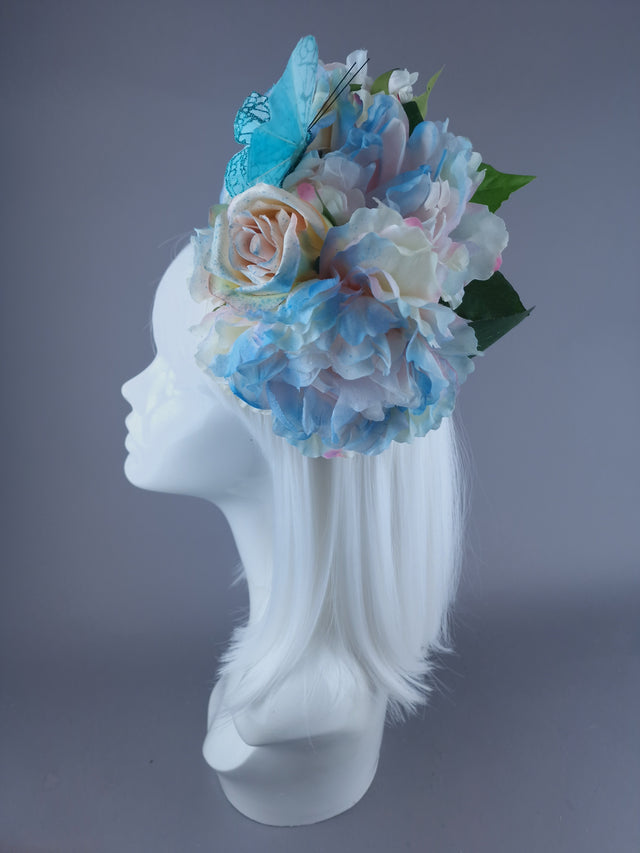 "Lizzie" Pastel Flower with Butterfly Headdress