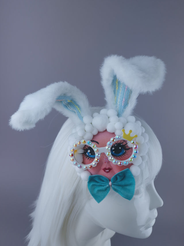 "BeBee" Dollface Bunny Ear Mini Fascinator