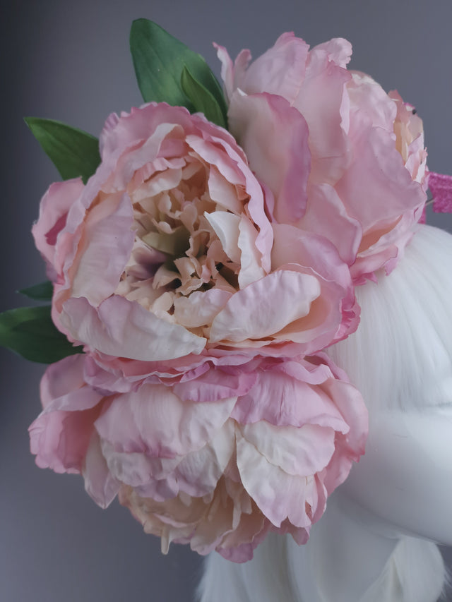 Pearls & Swine: Headdress Pink Flamingo, Pearl & Peony