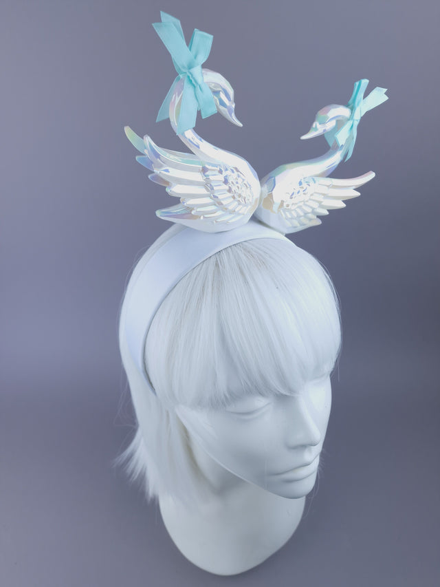 Pearls & Swine: Swan Headdress Iridescent