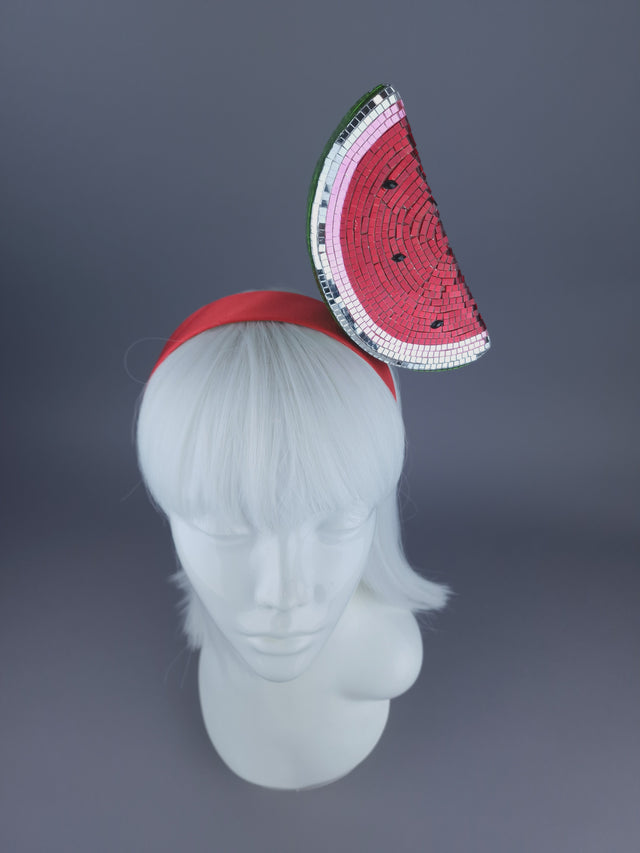 Pearls & Swine: Mirrorball Watermelon Headdress "Noone Is Free Until We All Are Free"